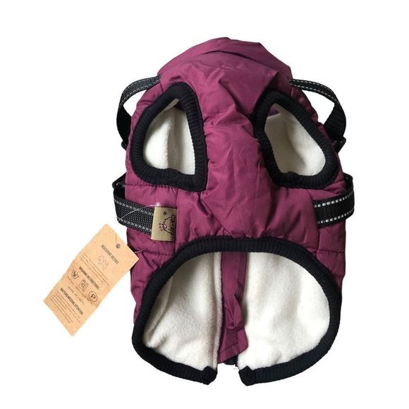 Never Used Extra Small Dog Winter puffy Jacket! Tag removed. Zip up. - Picture 2 of 8